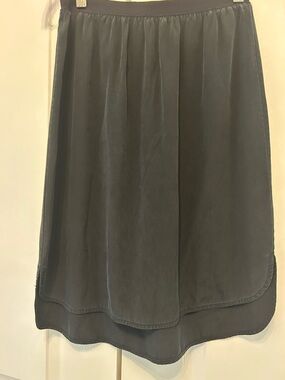 Trouvé black silk skirt